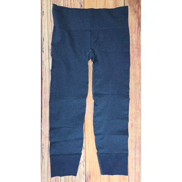 Lululemon‎ Athletica Navy Blue Cropped High-Waisted Leggings 10 Nylon Blend - Picture 2 of 6